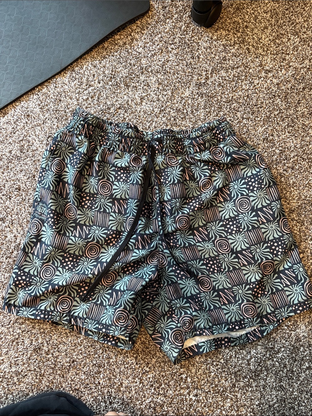 Vans Light Pink & Blue Graphic Athletic Shorts